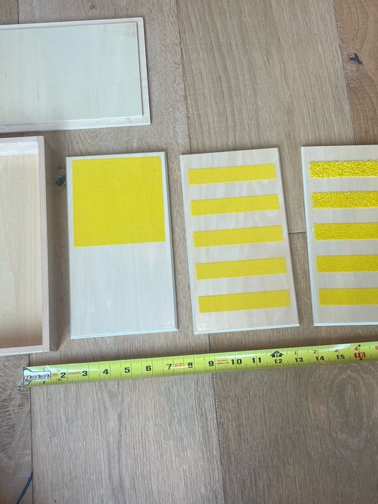 Adena Montessori Touch / Rough & Smooth Boards (3 Yellow Textured Boards) - Picture 2 of 6